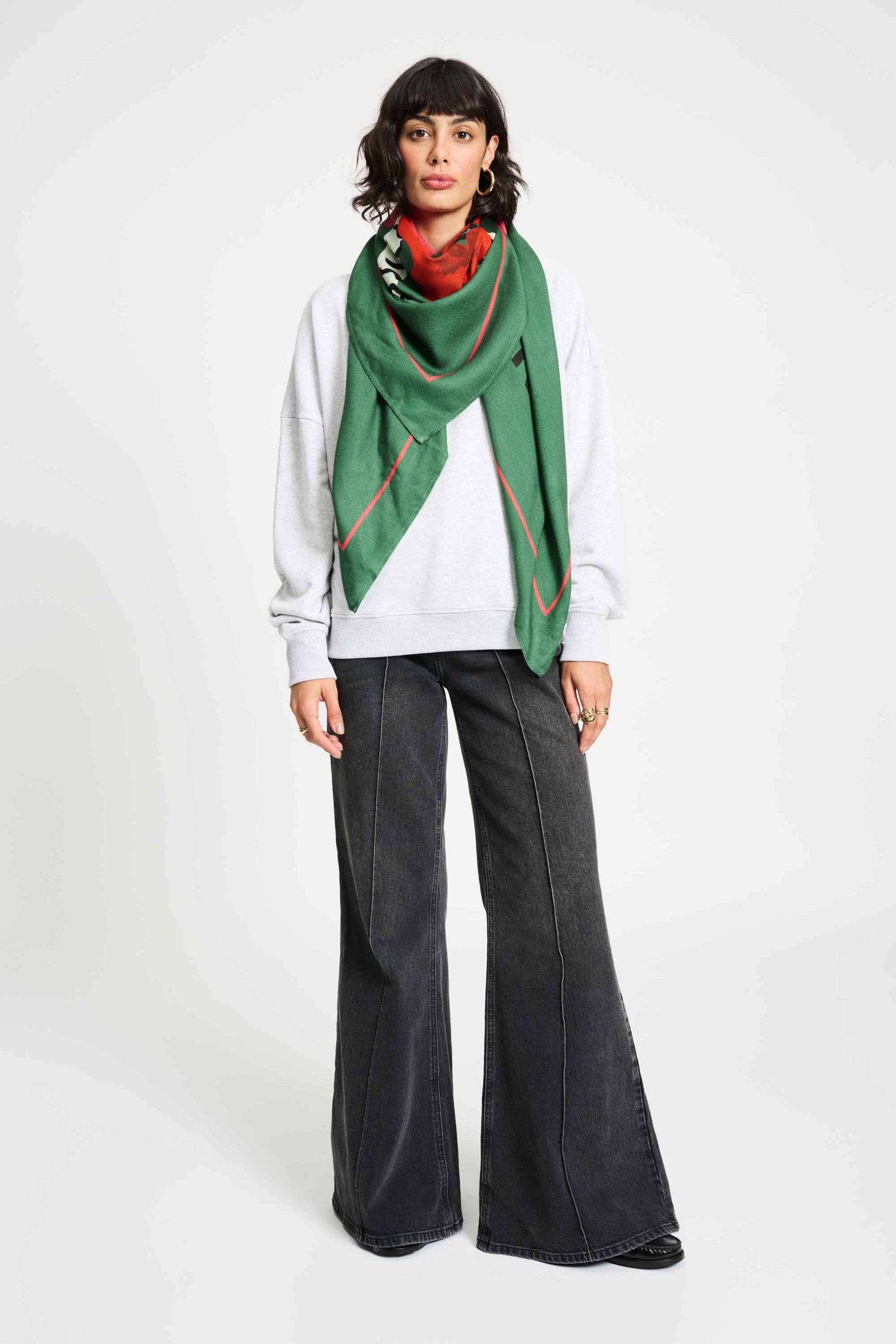 POM Amsterdam Shawls Green / OS ECHARPE - Lucky Pepper