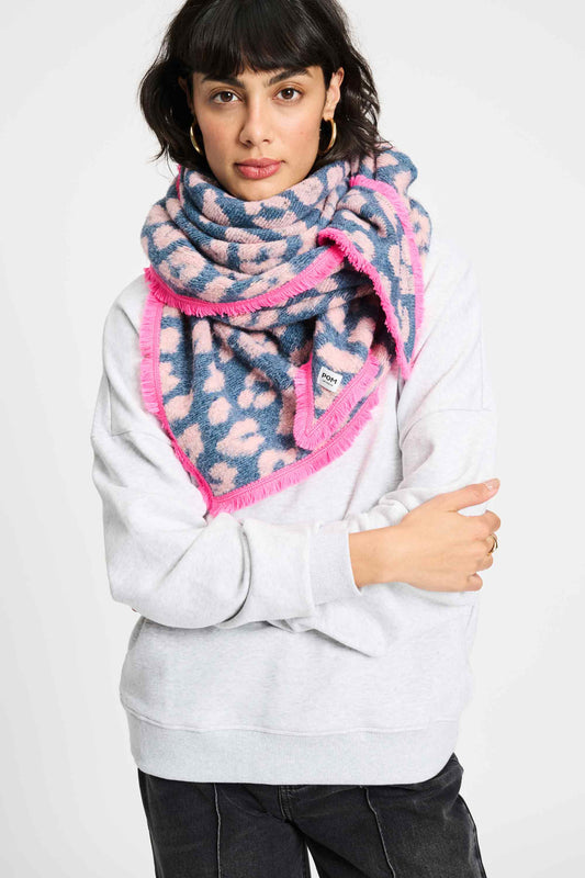 POM Amsterdam Shawls Grey / OS ECHARPE - Leopard Grey