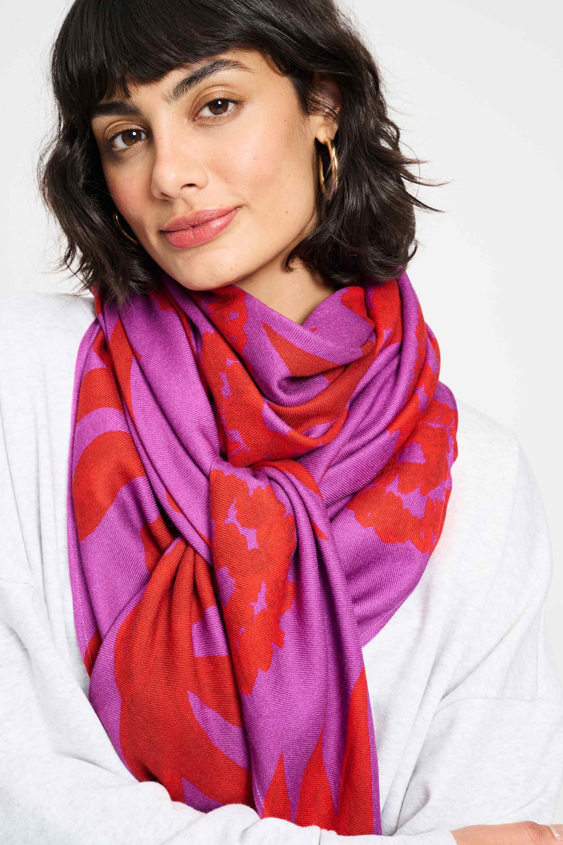 POM Amsterdam Shawls Pink / OS ECHARPE - Splashing Fireworks