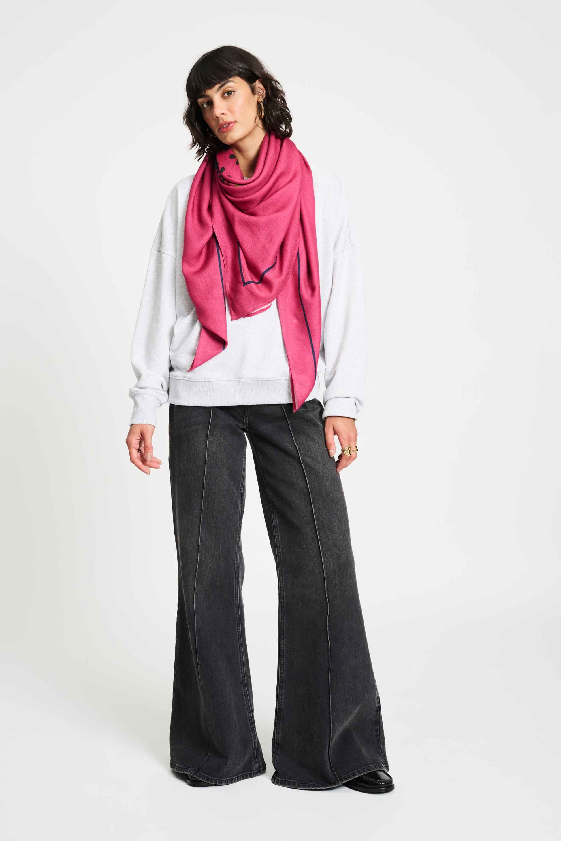 POM Amsterdam Shawls Pink / OS ECHARPE - Un Croissant SVP