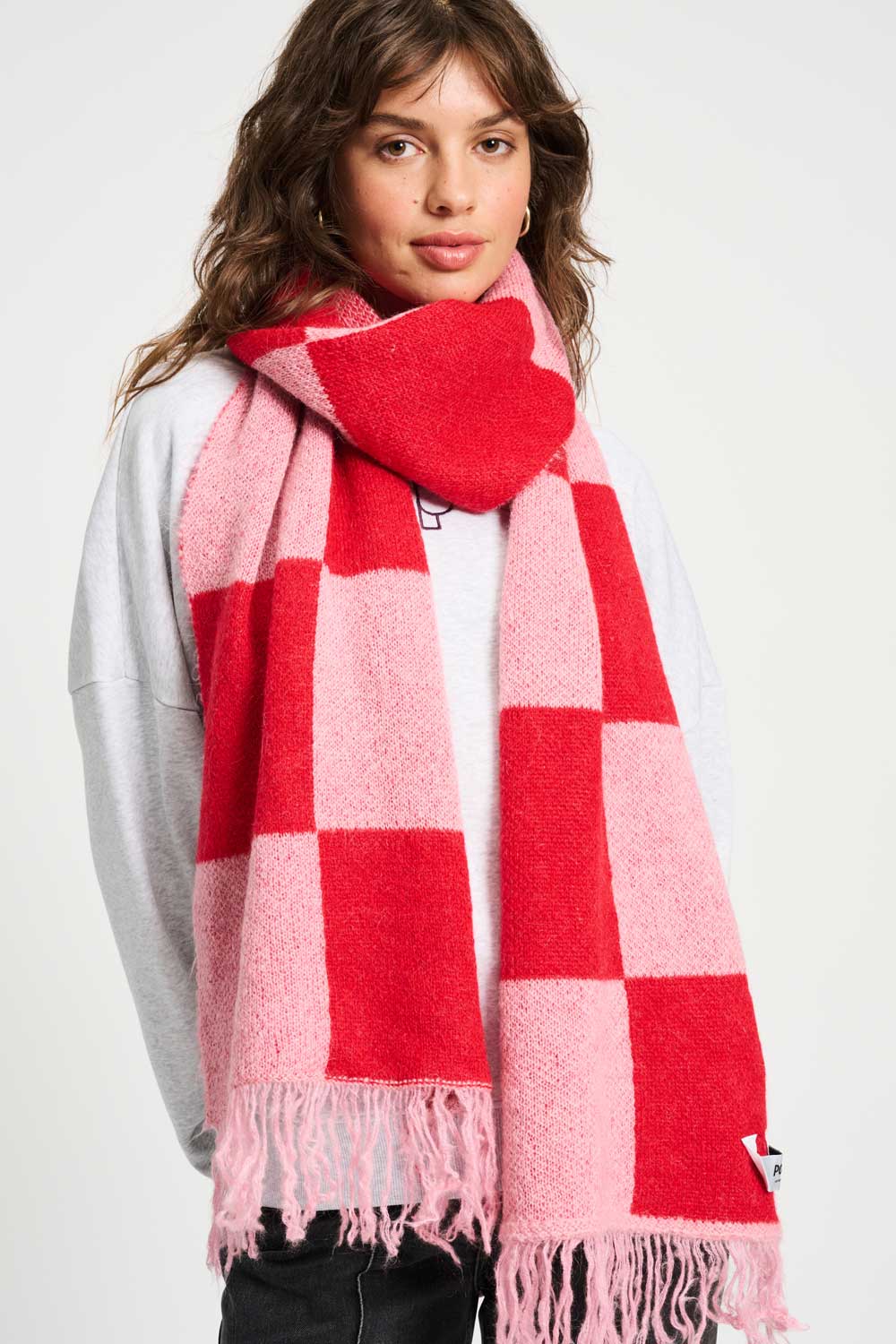 POM Amsterdam Shawls Red / OS ECHARPE - Checks
