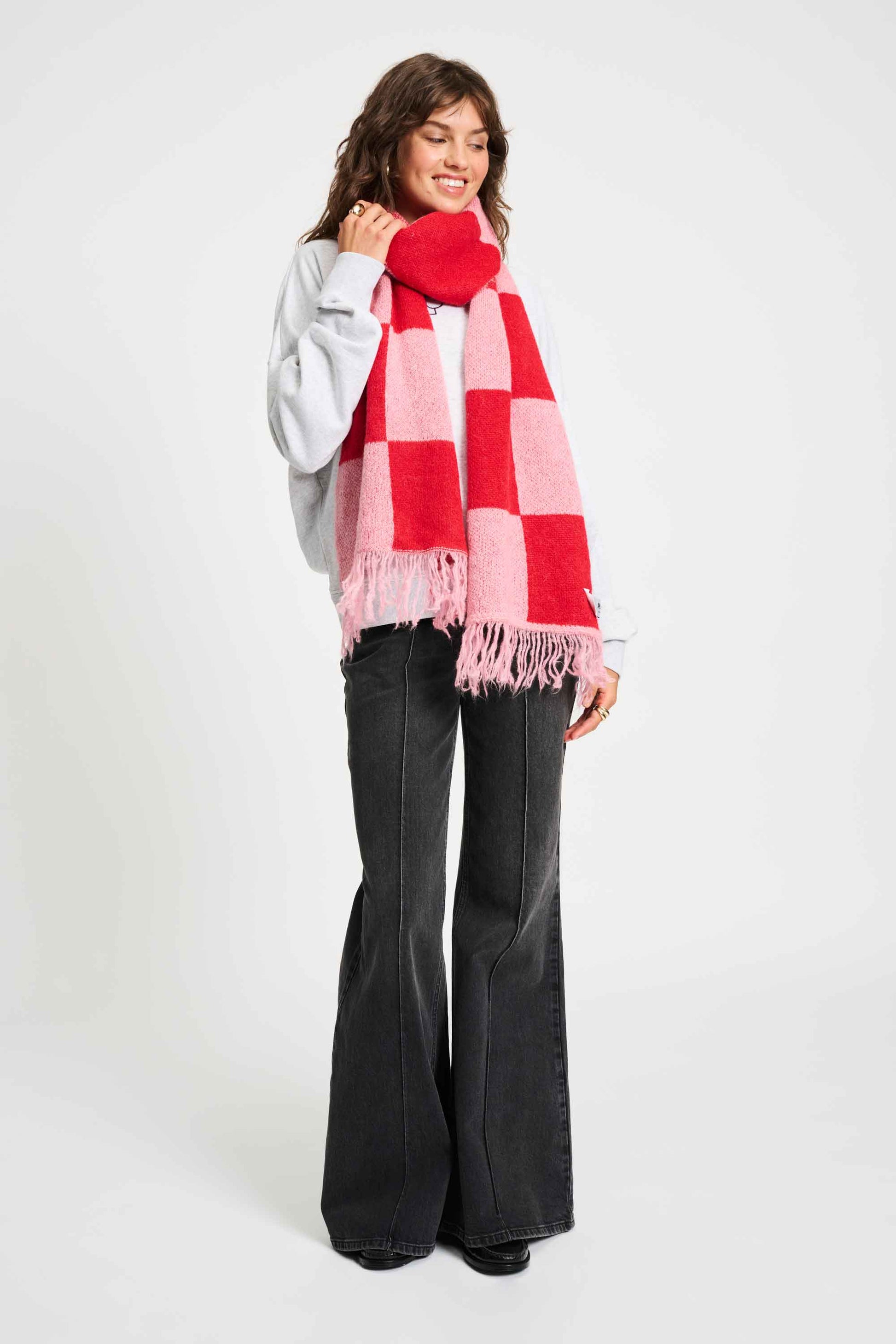 POM Amsterdam Shawls Red / OS ECHARPE - Checks