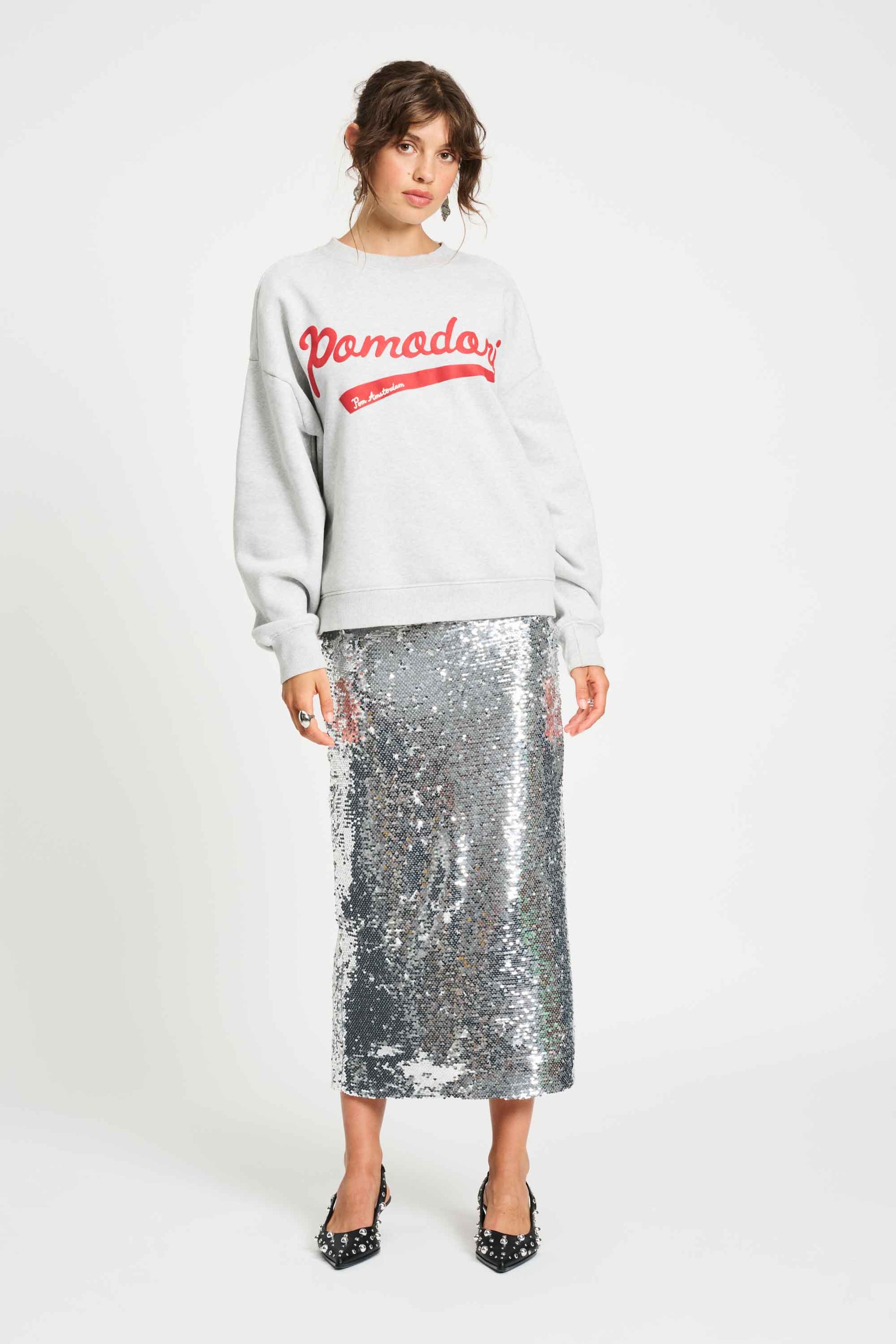 POM Amsterdam Skirts JUPE - Sequins Silver