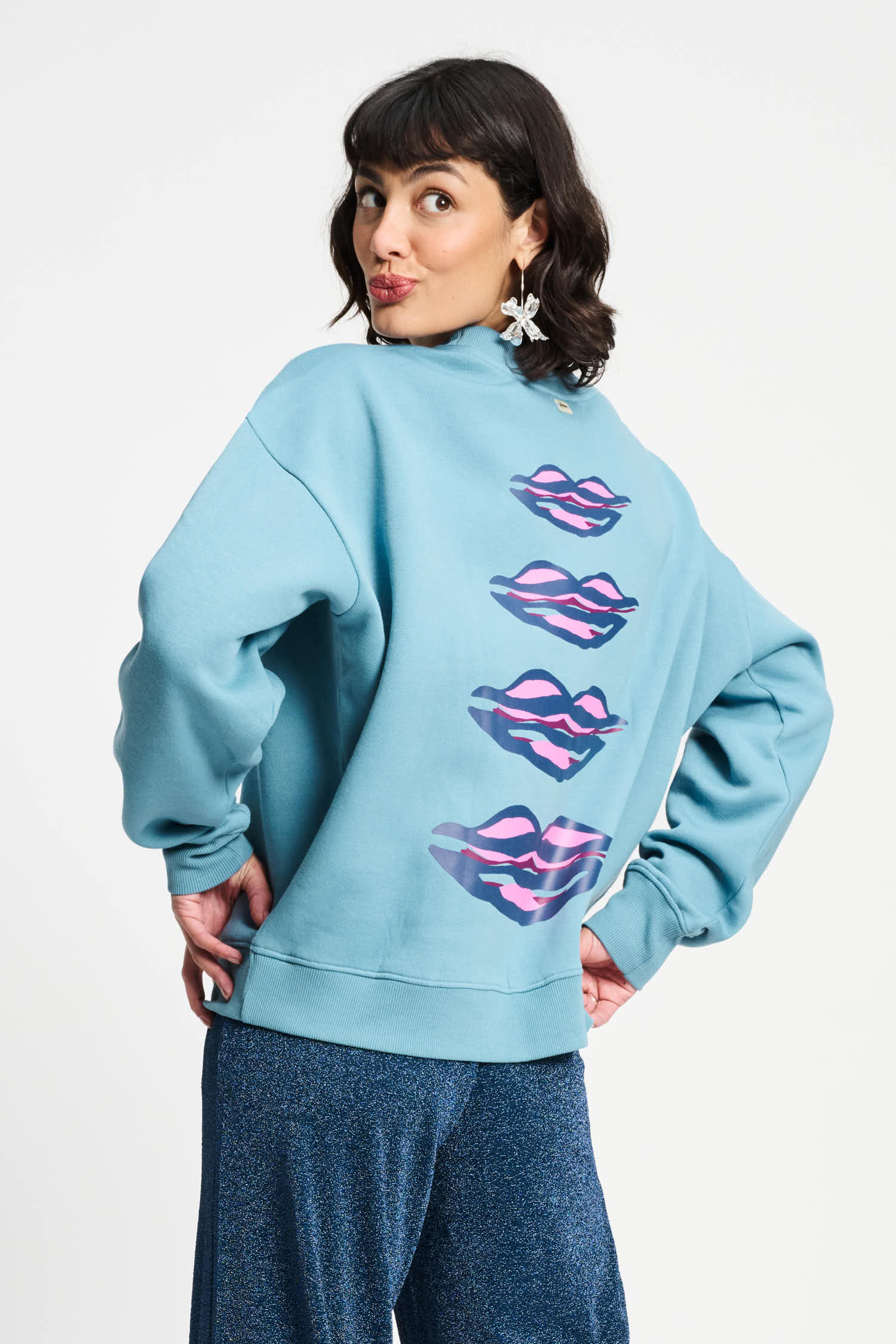 POM Amsterdam Sweaters Blue / 34 SWEATER - Dawn Blue