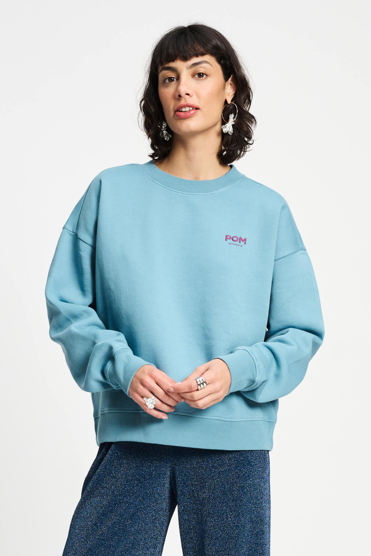 POM Amsterdam Sweaters SWEATER - Dawn Blue