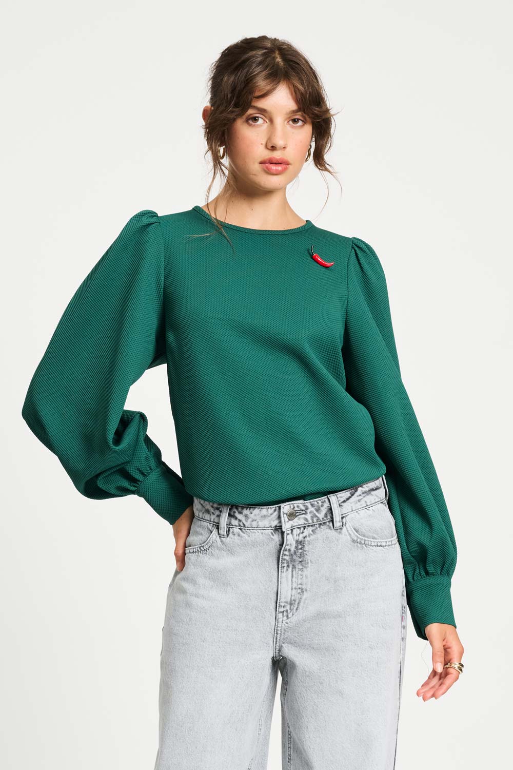 POM Amsterdam Tops Green / 34 TOP - Kae Pine Green