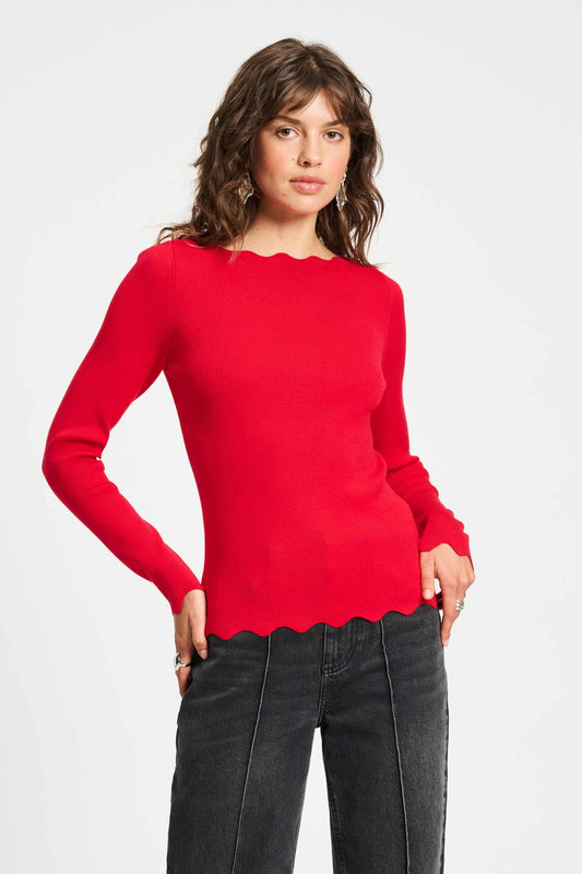 POM Amsterdam Tops Red / 34 TOP - Bodhi Chili Red