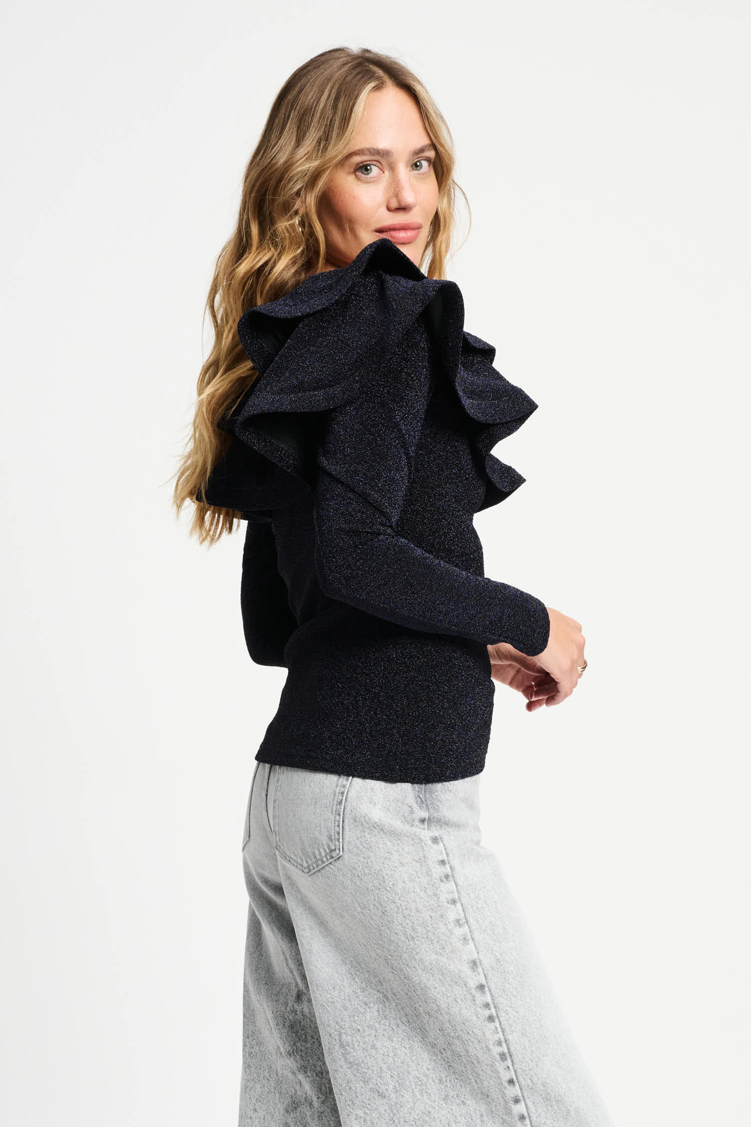 POM Amsterdam Tops TOP - Glitter Noir