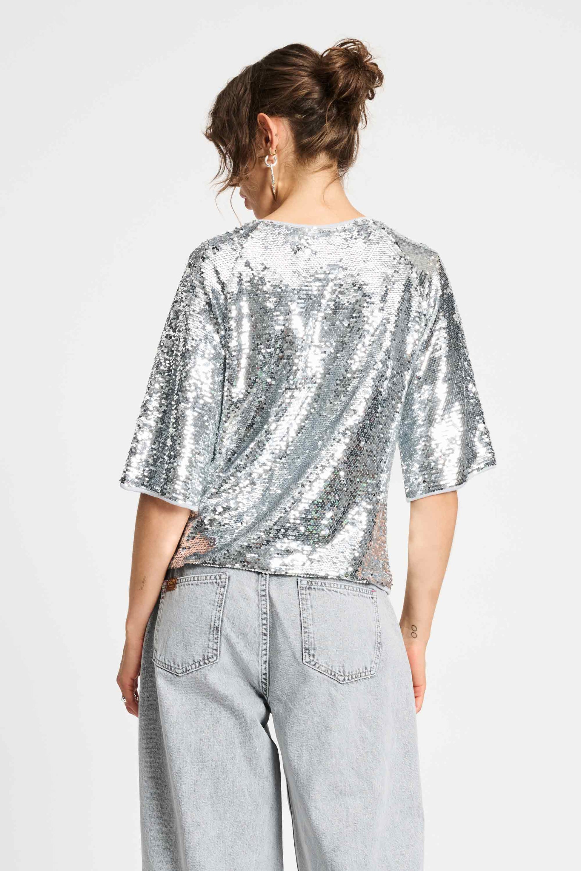 POM Amsterdam Tops TOP - Sequins Silver