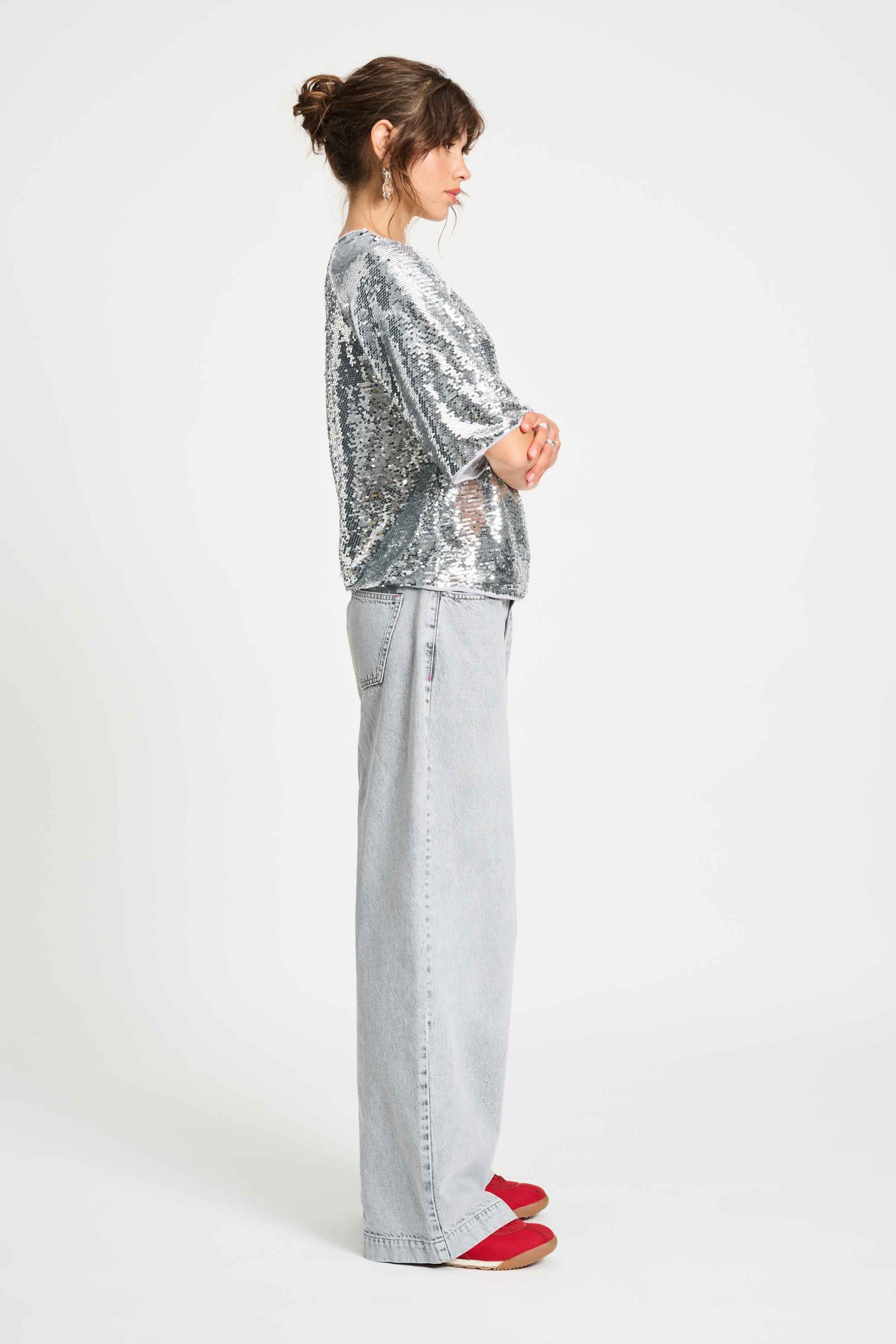POM Amsterdam Tops TOP - Sequins Silver