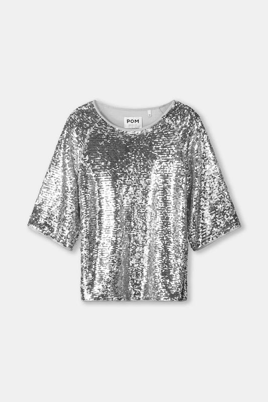 POM Amsterdam Tops TOP - Sequins Silver
