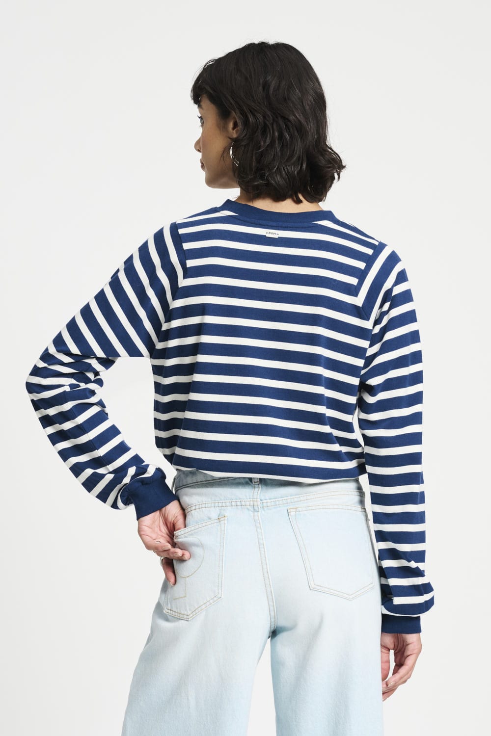 POM Amsterdam Tops TOP - Striped Blue White