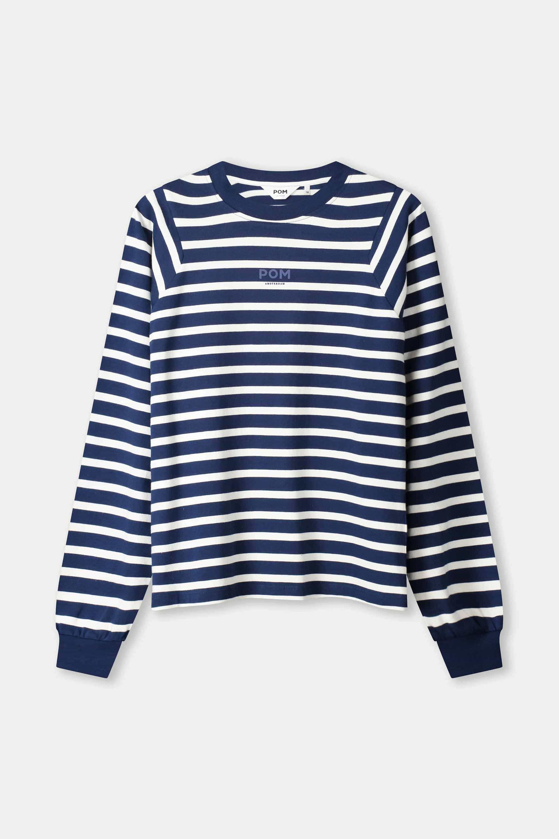 POM Amsterdam Tops TOP - Striped Blue White