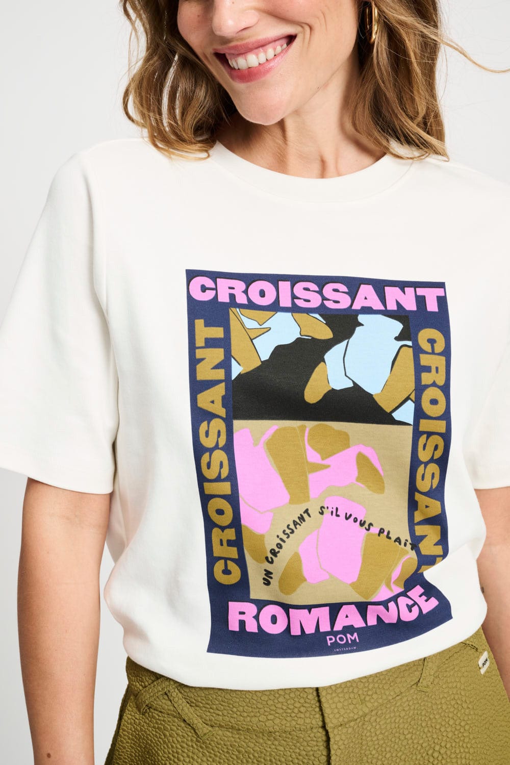 POM Amsterdam Tshirts TSHIRT - Croissant Romance