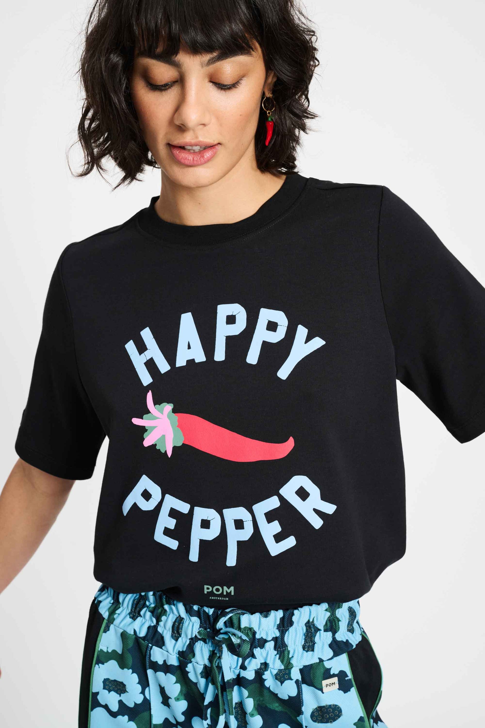 POM Amsterdam Tshirts TSHIRT - Garden Pepper