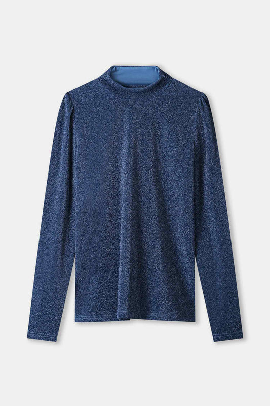 POM Amsterdam Turtlenecks TURTLENECK - Glitter Dawn Blue