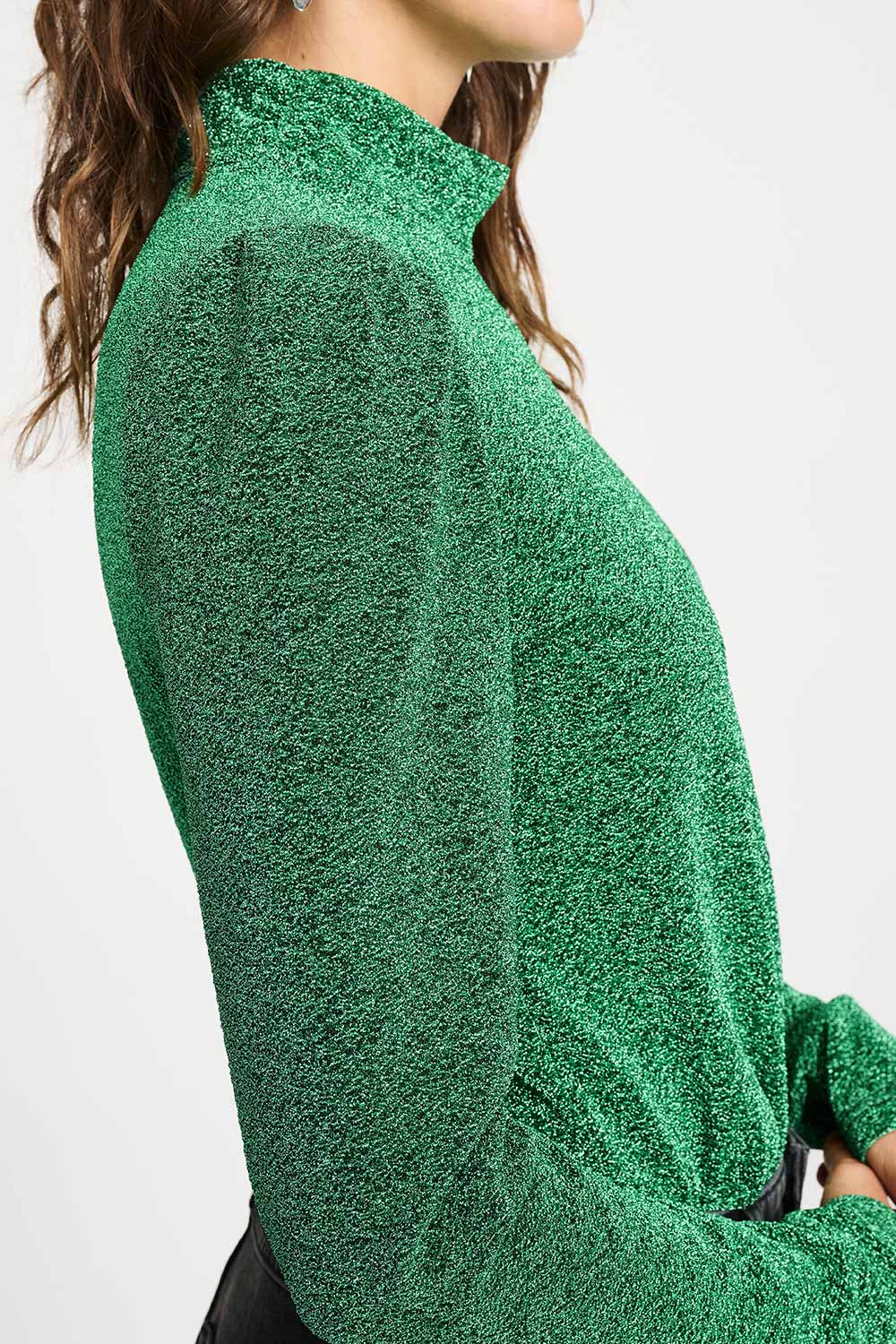 POM Amsterdam Turtlenecks TURTLENECK - Glitter Pine Green
