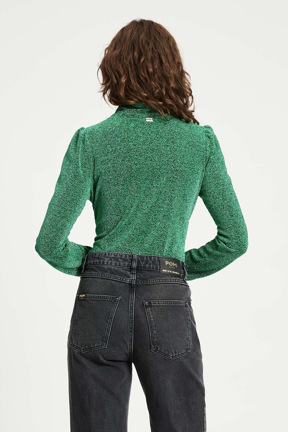 POM Amsterdam Turtlenecks TURTLENECK - Glitter Pine Green