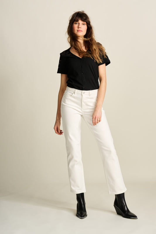 JEANS - Eline Straight White