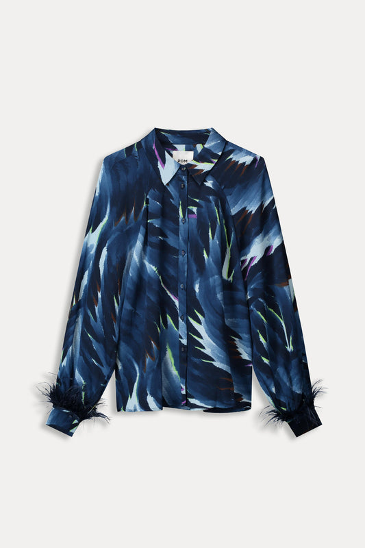 BLOUSE - Feathers Blue