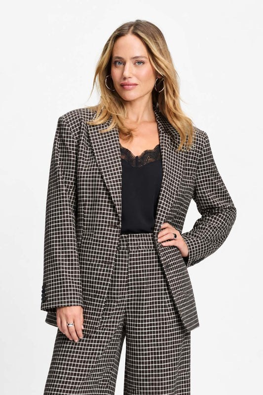 BLAZER - Laurie Check Brown