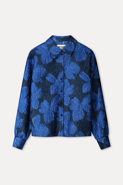BLOUSE - Jade Bloom Cobalt Blue
