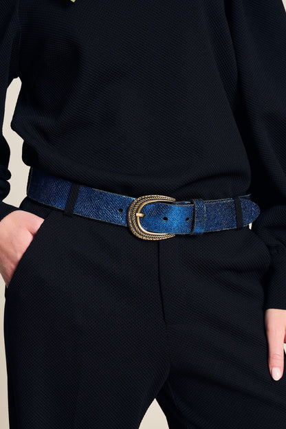 POM Amsterdam Belts Blue / 75 BELT - Snake Bright Blue