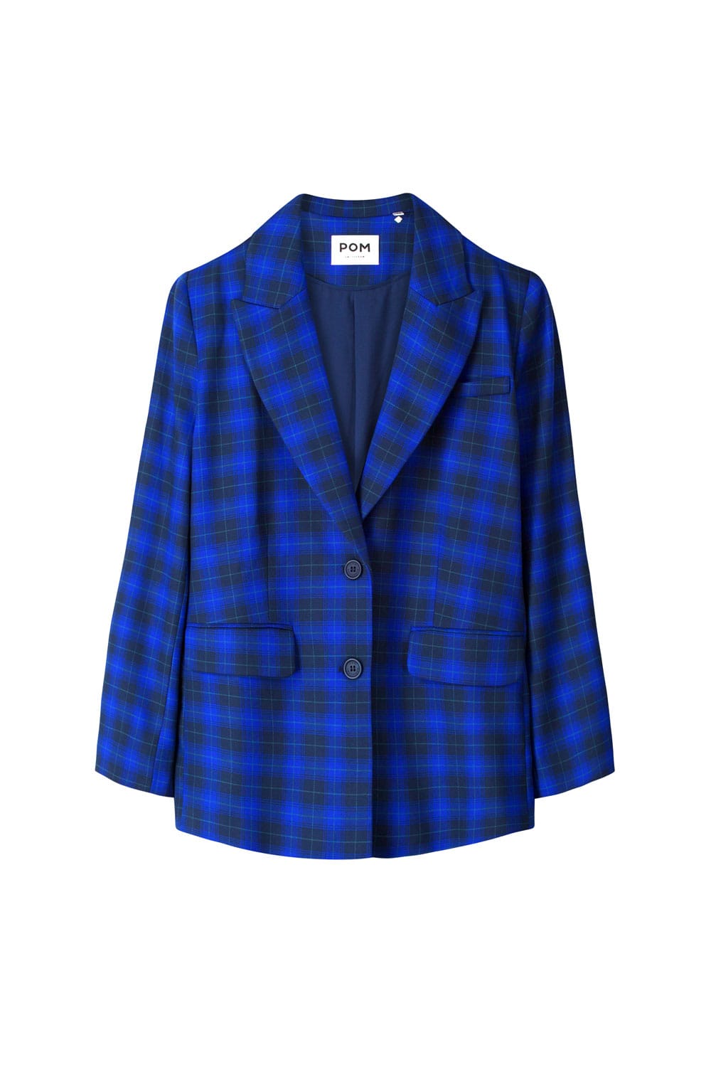 POM Amsterdam Blazers BLAZER - Laurie Check Blue