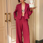 POM Amsterdam Blazers BLAZER - Rowan Striped Burgundy Red