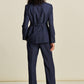 POM Amsterdam Blazers BLAZER - Striped Midnight Blue