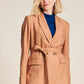 POM Amsterdam Blazers BLAZER - Striped Sugar Brown