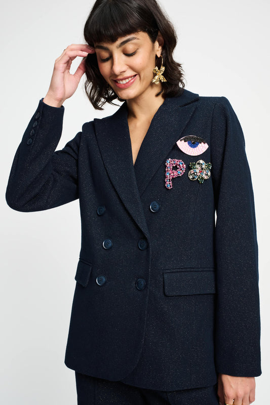 POM Amsterdam Blazers Blue / 34 BLAZER - Dark Shimmer