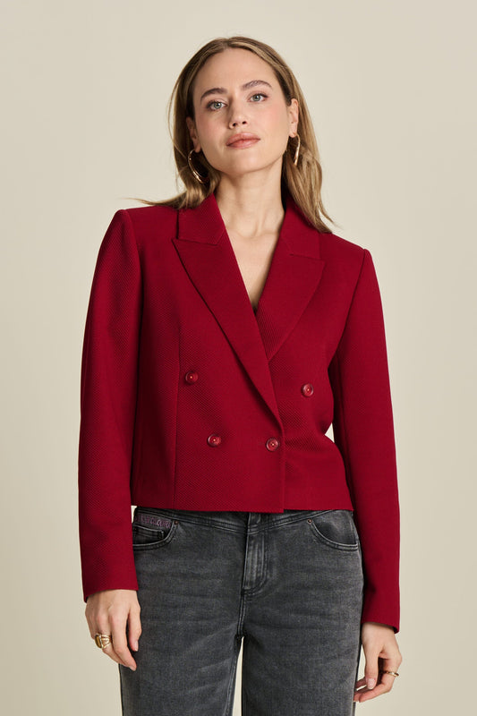 POM Amsterdam Blazers Red / 34 BLAZER - Burgundy Red Short