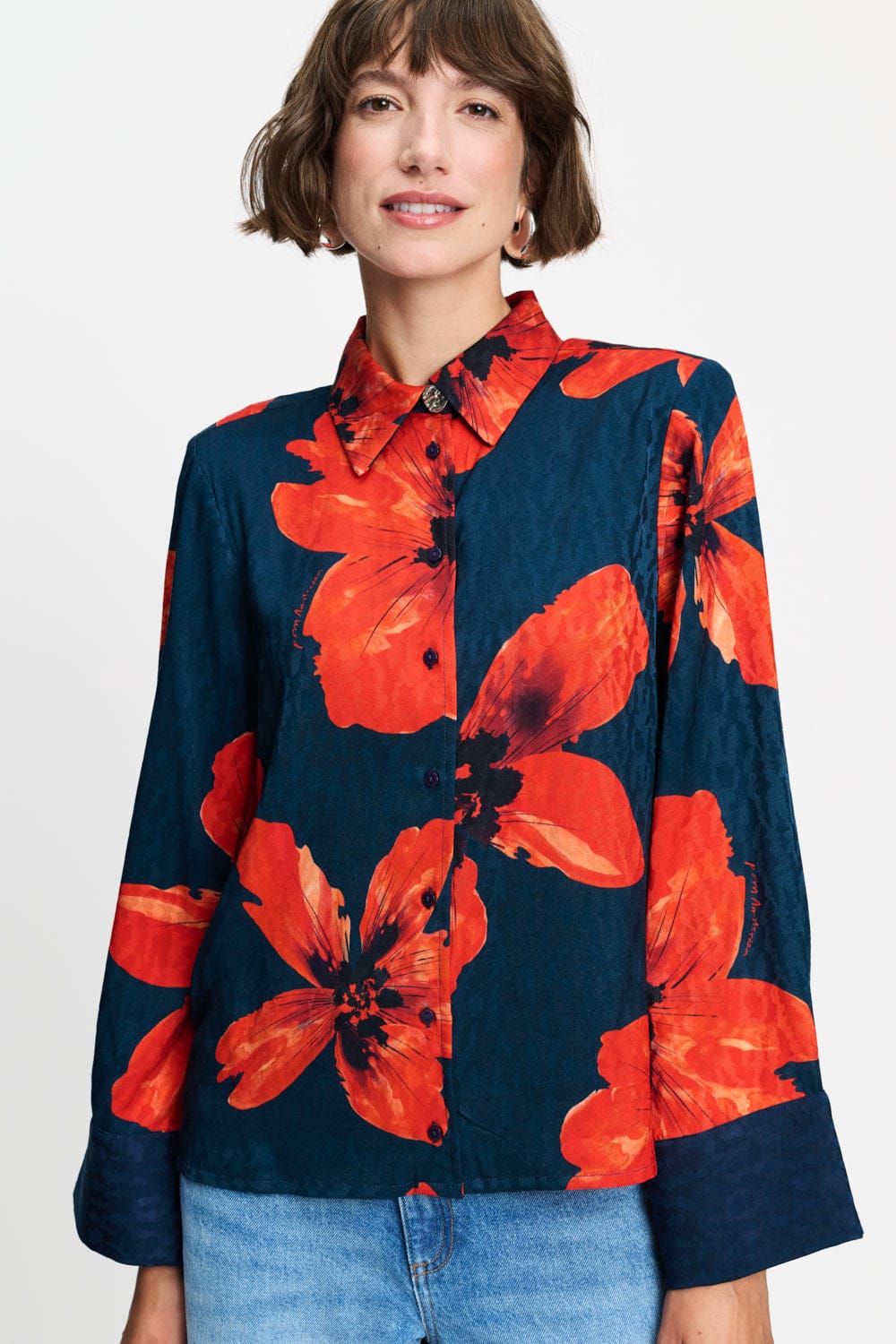 POM Amsterdam Blouses BLOUSE - Alex Bloom Rouge