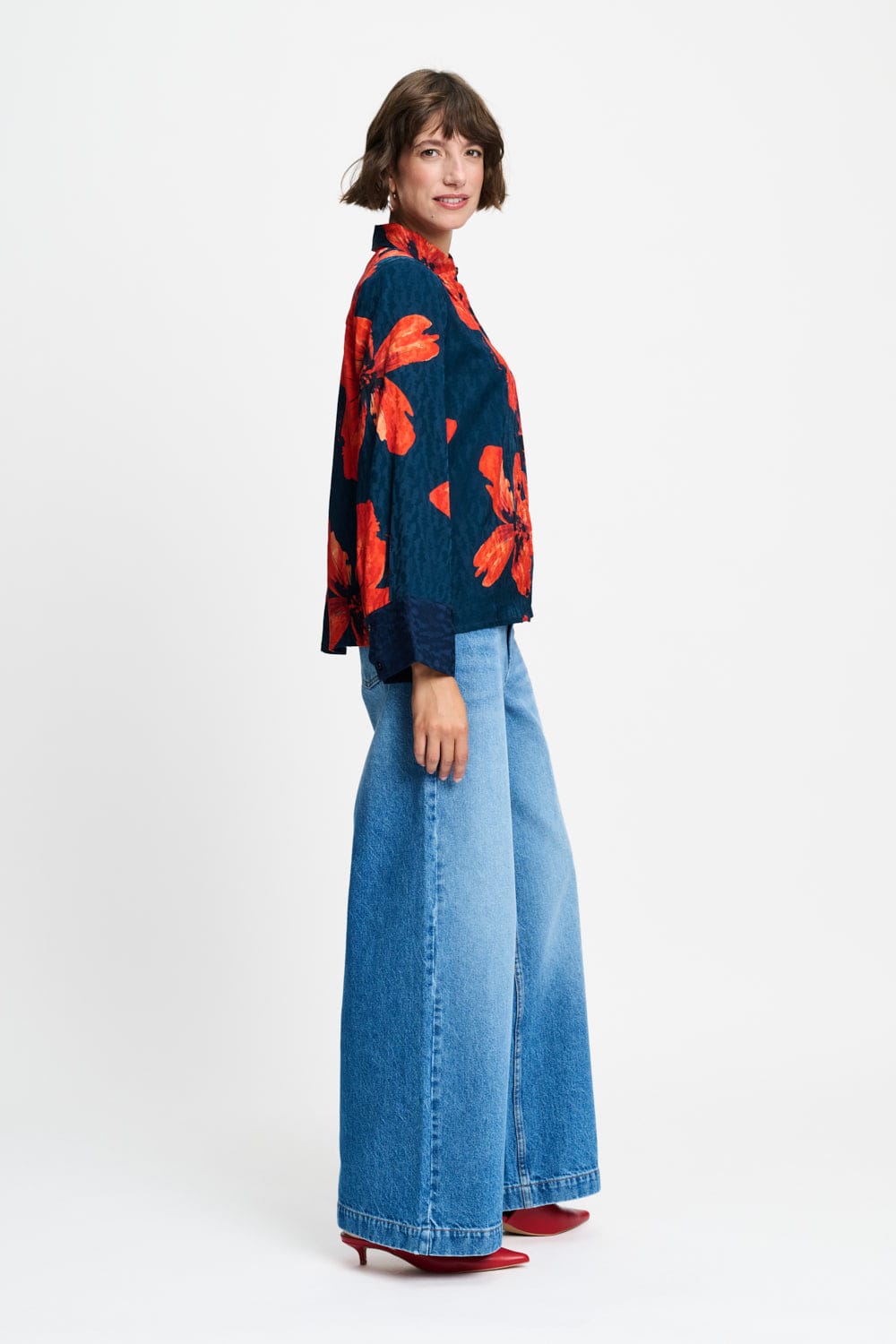 POM Amsterdam Blouses BLOUSE - Alex Bloom Rouge