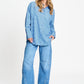 POM Amsterdam Blouses BLOUSE - Beau Check Sapphire Blue