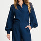 POM Amsterdam Blouses BLOUSE - Bubble Nightfall Blue