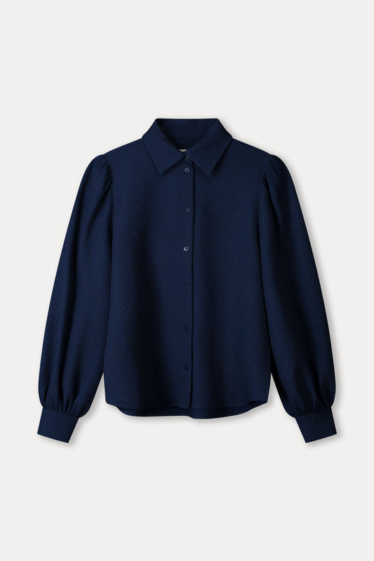 POM Amsterdam Blouses BLOUSE - Bubble Nightfall Blue