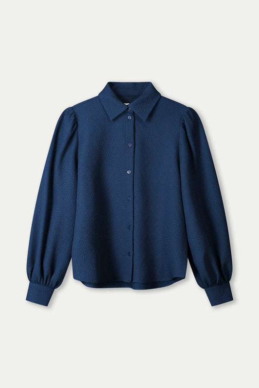 POM Amsterdam Blouses BLOUSE - Bubble Nightfall Blue