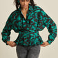 POM Amsterdam Blouses BLOUSE - Camo Teal Green