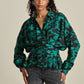 POM Amsterdam Blouses BLOUSE - Camo Teal Green