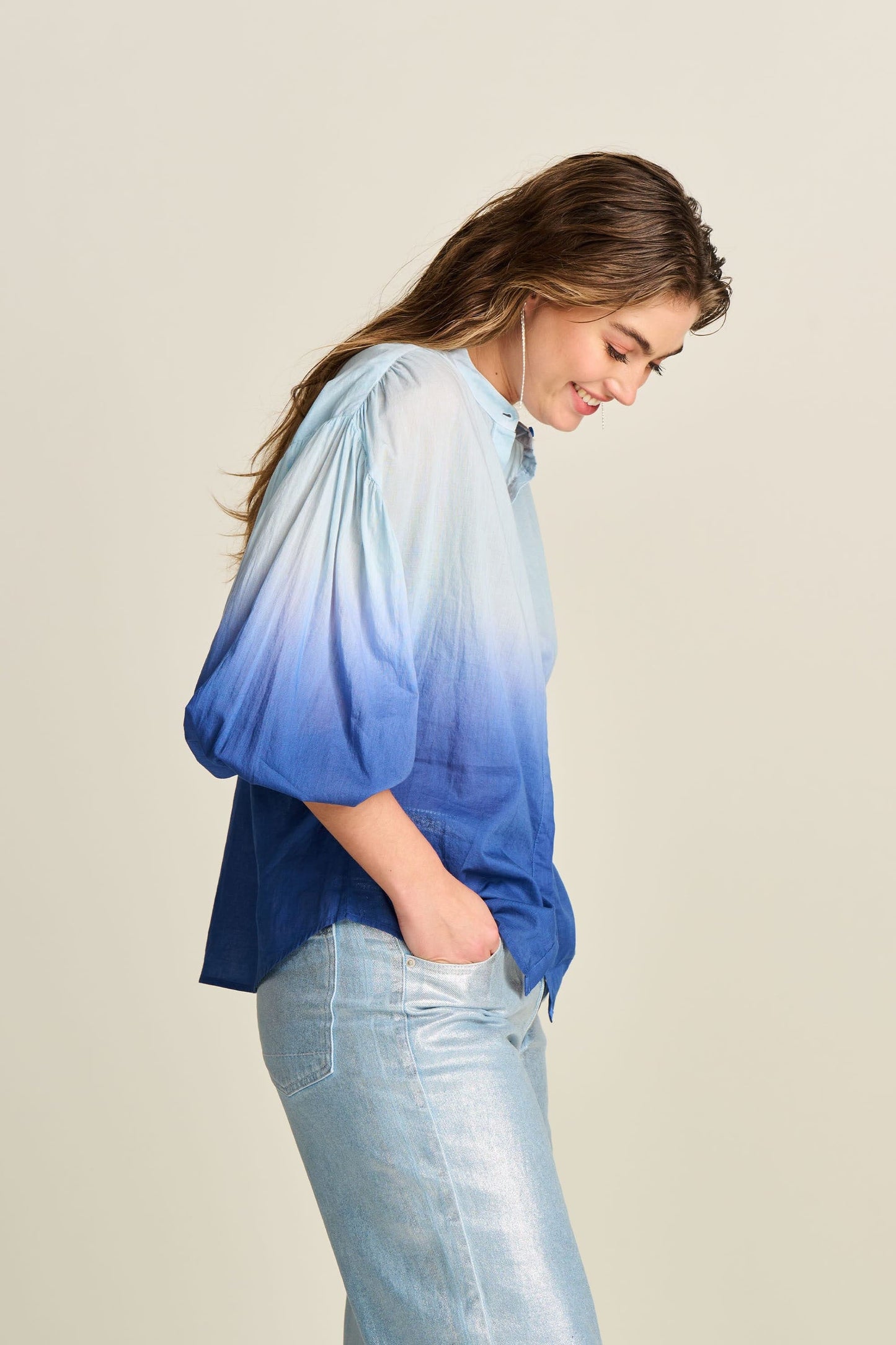 POM Amsterdam Blouses BLOUSE - Faded Ink Blue