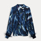 POM Amsterdam Blouses BLOUSE - Feathers Blue