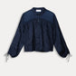 POM Amsterdam Blouses BLOUSE - Jacquard Midnight Blue