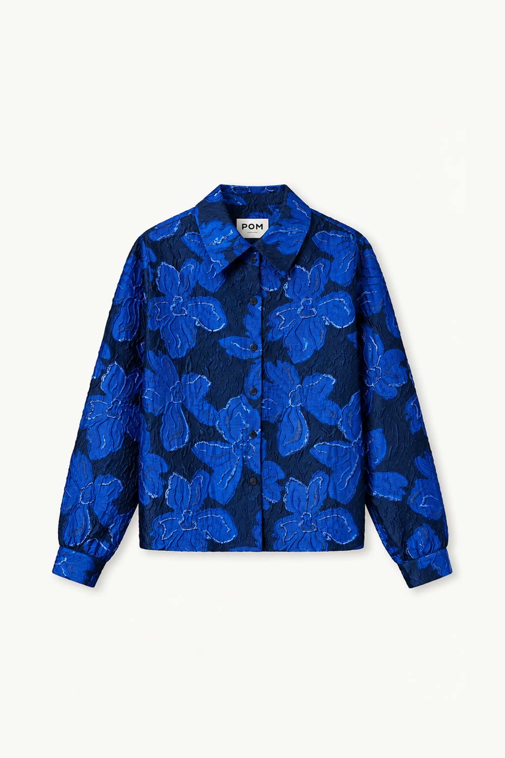 POM Amsterdam Blouses BLOUSE - Jade Bloom Cobalt Blue