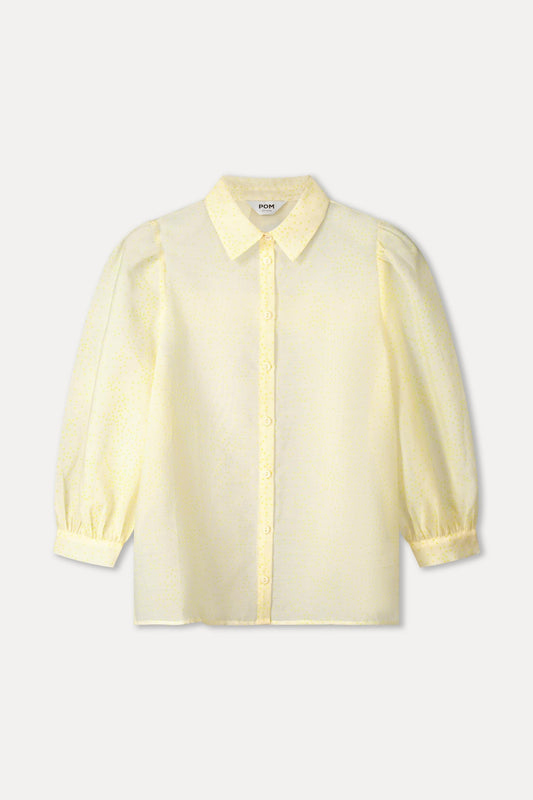 POM Amsterdam Blouses BLOUSE - Lime Dots