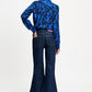 POM Amsterdam Blouses BLOUSE - Mila Animal Eternal Blue