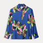 POM Amsterdam Blouses BLOUSE - Mila Satin Butterfly Blue