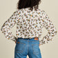 POM Amsterdam Blouses BLOUSE - Milly Butterfly Ecru