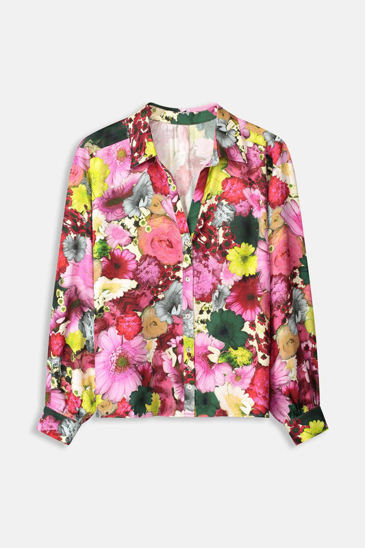 POM Amsterdam Blouses BLOUSE - Satin Love Bouquet